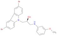 9H-Carbazole-9-ethanol, 3,6-dibromo-α-[[(3-methoxyphenyl)amino]methyl]-, (αS)-