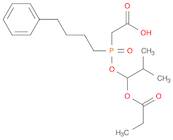 Acetic acid, 2-[[2-methyl-1-(1-oxopropoxy)propoxy](4-phenylbutyl)phosphinyl]-