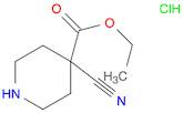 4-Piperidinecarboxylic acid, 4-cyano-, ethyl ester, hydrochloride (1:1)