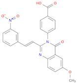 Benzoic acid, 4-[6-methoxy-2-[(1E)-2-(3-nitrophenyl)ethenyl]-4-oxo-3(4H)-quinazolinyl]-