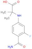 Alanine, N-[4-(aminocarbonyl)-3-fluorophenyl]-2-methyl-