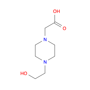 1-Piperazineacetic acid, 4-(2-hydroxyethyl)-