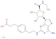 Benzenepropanoic acid, 4-[2-[[6-amino-9-(N-ethyl-β-D-ribofuranuronamidosyl)-9H-purin-2-yl]amino]ethyl]-, hydrochloride (1:1)