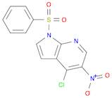 1H-Pyrrolo[2,3-b]pyridine, 4-chloro-5-nitro-1-(phenylsulfonyl)-