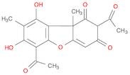 1,3(2H,9bH)-Dibenzofurandione, 2,6-diacetyl-7,9-dihydroxy-8,9b-dimethyl-