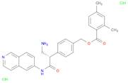 Benzoic acid, 2,4-dimethyl-, [4-[(1S)-1-(aminomethyl)-2-(6-isoquinolinylamino)-2-oxoethyl]phenyl]methyl ester, hydrochloride (1:2)