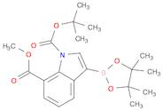 1H-Indole-1,7-dicarboxylic acid, 3-(4,4,5,5-tetramethyl-1,3,2-dioxaborolan-2-yl)-, 1-(1,1-dimethylethyl) 7-methyl ester