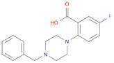 Benzoic acid, 5-fluoro-2-[4-(phenylmethyl)-1-piperazinyl]-