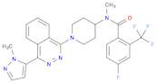 Benzamide, 4-fluoro-N-methyl-N-[1-[4-(1-methyl-1H-pyrazol-5-yl)-1-phthalazinyl]-4-piperidinyl]-2-(trifluoromethyl)-