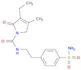 1H-Pyrrole-1-carboxamide, N-[2-[4-(aminosulfonyl)phenyl]ethyl]-3-ethyl-2,5-dihydro-4-methyl-2-oxo-