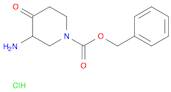 1-Piperidinecarboxylic acid, 3-amino-4-oxo-, phenylmethyl ester, hydrochloride (1:1)