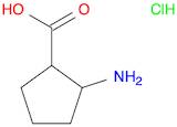Cyclopentanecarboxylic acid, 2-amino-, hydrochloride (1:1)