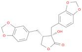 2(3H)-Furanone, 3,4-bis(1,3-benzodioxol-5-ylmethyl)dihydro-3-hydroxy-, (3S,4S)-