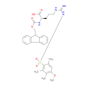D-Ornithine, N2-[(9H-fluoren-9-ylmethoxy)carbonyl]-N5-[imino[[(4-methoxy-2,3,6-trimethylphenyl)sulfonyl]amino]methyl]-