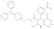 3,5-Pyridinedicarboxylic acid, 1,4-dihydro-2,6-dimethyl-4-(3-nitrophenyl)-, 3-[2-[4-(diphenylmethyl)-1-piperazinyl]ethyl] 5-methyl ester