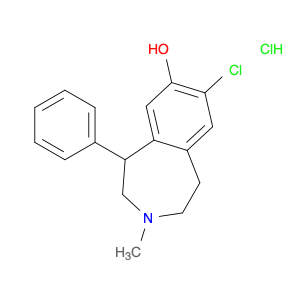 1H-3-Benzazepin-7-ol, 8-chloro-2,3,4,5-tetrahydro-3-methyl-5-phenyl-, hydrochloride (1:1), (5R)-
