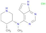 7H-Pyrrolo[2,3-d]pyrimidin-4-amine, N-methyl-N-[(3R,4R)-4-methyl-3-piperidinyl]-, hydrochloride (1:1)