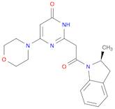 4(3H)-Pyrimidinone, 2-[2-[(2S)-2,3-dihydro-2-methyl-1H-indol-1-yl]-2-oxoethyl]-6-(4-morpholinyl)-