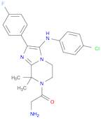 Ethanone, 2-amino-1-[3-[(4-chlorophenyl)amino]-2-(4-fluorophenyl)-5,6-dihydro-8,8-dimethylimidazo[1,2-a]pyrazin-7(8H)-yl]-
