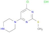 Pyrimidine, 4-chloro-2-(methylthio)-6-(1-piperazinyl)-, hydrochloride (1:1)