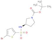 1-Pyrrolidinecarboxylic acid, 3-[[(5-bromo-2-thienyl)sulfonyl]amino]-, 1,1-dimethylethyl ester, (3…