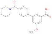 [1,1'-Biphenyl]-3-carboxylic acid, 5-methoxy-4'-(1-piperidinylcarbonyl)-