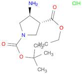 1,3-Pyrrolidinedicarboxylic acid, 4-amino-, 1-(1,1-dimethylethyl) 3-ethyl ester, hydrochloride (1:1), (3R,4S)-