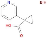 Cyclopropanecarboxylic acid, 1-(3-pyridinyl)-, hydrobromide (1:1)
