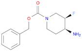 1-Piperidinecarboxylic acid, 4-amino-3-fluoro-, phenylmethyl ester, (3R,4S)-rel-