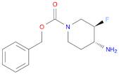 1-Piperidinecarboxylic acid, 4-amino-3-fluoro-, phenylmethyl ester, (3R,4R)-rel-