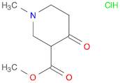 3-Piperidinecarboxylic acid, 1-methyl-4-oxo-, methyl ester, hydrochloride (1:1)