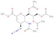 D-glycero-D-galacto-Non-2-enonic acid, 5-(acetylamino)-2,6-anhydro-4-azido-3,4,5-trideoxy-, methyl ester, 7,8,9-triacetate