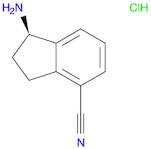 1H-Indene-4-carbonitrile, 1-amino-2,3-dihydro-, hydrochloride (1:1), (1R)-
