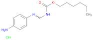 Carbamic acid, N-[(4-aminophenyl)iminomethyl]-, hexyl ester, hydrochloride (1:1)