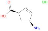 2-Cyclopentene-1-carboxylic acid, 4-amino-, hydrochloride (1:1), (1R,4S)-