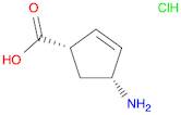 2-Cyclopentene-1-carboxylic acid, 4-amino-, hydrochloride (1:1), (1S,4R)-
