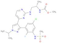 Carbamic acid, N-[(1S)-2-[[4-[3-[5-chloro-2-fluoro-3-[(methylsulfonyl)amino]phenyl]-1-(1-methylethyl)-1H-pyrazol-4-yl]-2-pyrimidinyl]amino]-1-methylethyl]-, methyl ester