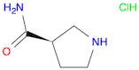 3-Pyrrolidinecarboxamide, hydrochloride (1:1), (3R)-