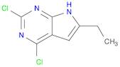 7H-Pyrrolo[2,3-d]pyrimidine, 2,4-dichloro-6-ethyl-
