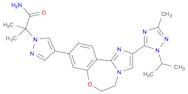 1H-Pyrazole-1-acetamide, 4-[5,6-dihydro-2-[3-methyl-1-(1-methylethyl)-1H-1,2,4-triazol-5-yl]imidazo[1,2-d][1,4]benzoxazepin-9-yl]-α,α-dimethyl-