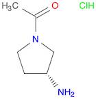 Ethanone, 1-[(3R)-3-amino-1-pyrrolidinyl]-, hydrochloride (1:1)