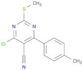 5-Pyrimidinecarbonitrile, 4-chloro-6-(4-methylphenyl)-2-(methylthio)-