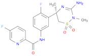 2-Pyridinecarboxamide, N-[3-[(5R)-3-amino-5,6-dihydro-2,5-dimethyl-1,1-dioxido-2H-1,2,4-thiadiazin-5-yl]-4-fluorophenyl]-5-fluoro-