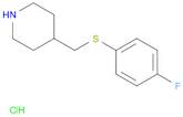 Piperidine, 4-[[(4-fluorophenyl)thio]methyl]-, hydrochloride (1:1)