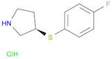 Pyrrolidine, 3-[(4-fluorophenyl)thio]-, hydrochloride (1:1), (3R)-