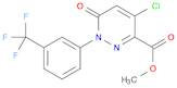 3-Pyridazinecarboxylic acid, 4-chloro-1,6-dihydro-6-oxo-1-[3-(trifluoromethyl)phenyl]-, methyl ester