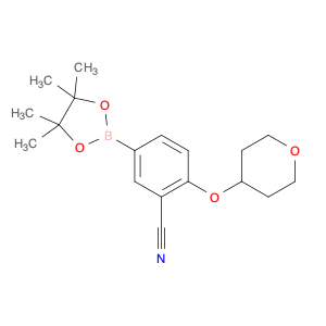 Benzonitrile, 2-[(tetrahydro-2H-pyran-4-yl)oxy]-5-(4,4,5,5-tetramethyl-1,3,2-dioxaborolan-2-yl)-