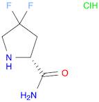 2-Pyrrolidinecarboxamide, 4,4-difluoro-, hydrochloride (1:1), (2R)-