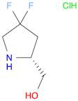 2-Pyrrolidinemethanol, 4,4-difluoro-, hydrochloride (1:1), (2R)-