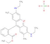 Xanthylium, 9-[2-(ethoxycarbonyl)phenyl]-3,6-bis(ethylamino)-2,7-dimethyl-, perchlorate (1:1)